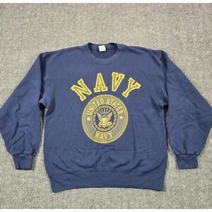 Vintage Soffe Sweats Navy Sweatshirt Mens Medium Blue Crewneck Made USA 90s